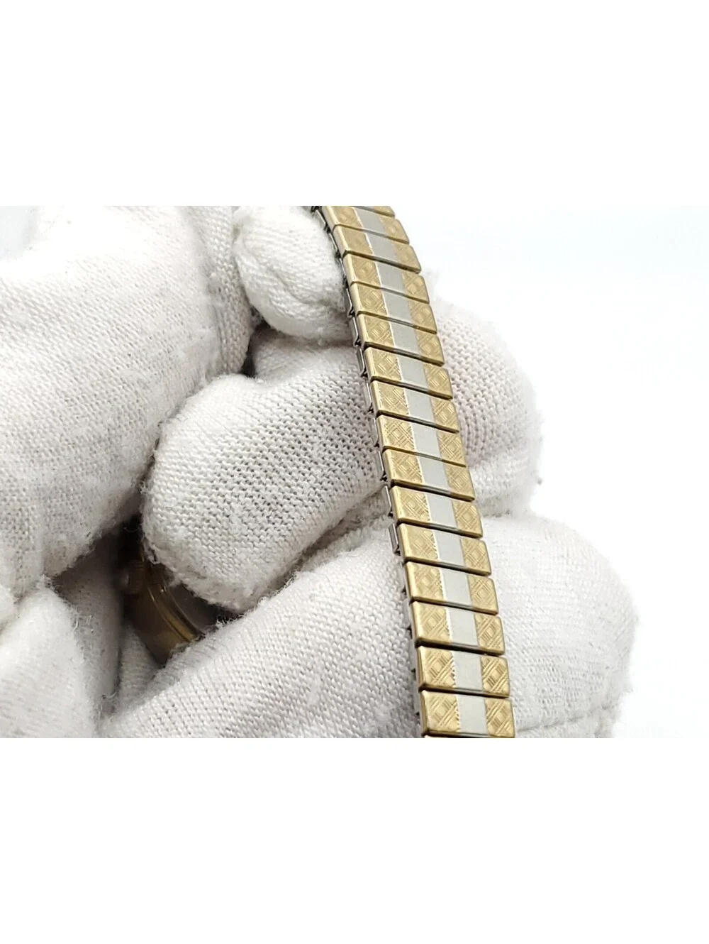 Carriage By Timex Quartz Watch Womens New Battery Two-Tone Expandable Band 20mm